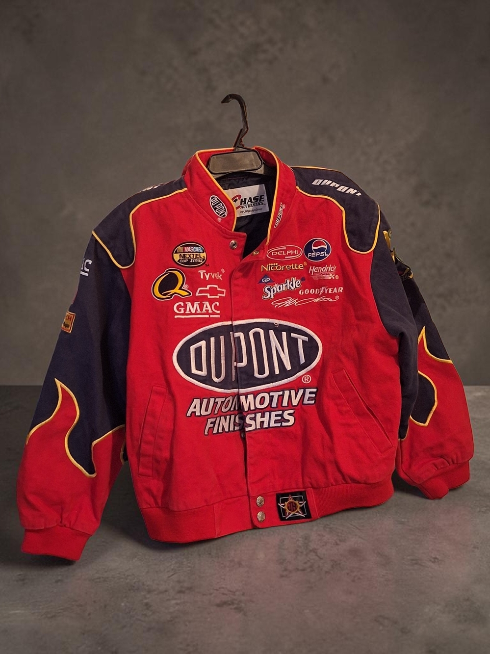 Chase Authentics Red and Black Racing-Style Kids Puffer Jacket